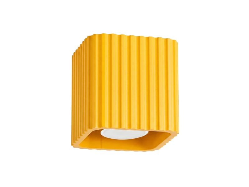  Plafonnier riff 1 jaune gu10 aluminium moderne 10x10x10cm SL.3092 - Conforama A