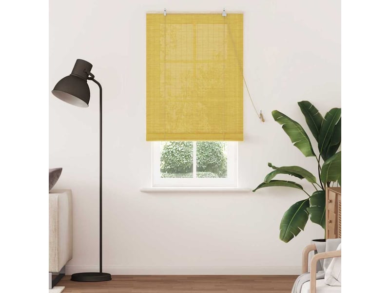  Store enrouleur, store à rouleau jaune 80 x 220 cm bambou cf45277  - Conforama C