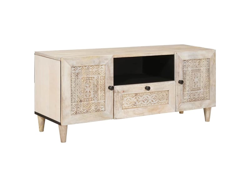  Meuble tv - unites tv avec tiroir blanc 105 x 33 x 46 cm bois d'ingénierie  - Conforama B