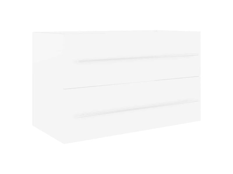 Armoire d'évier avec lavabo intégré blanc aggloméré shl3334  - Conforama C
