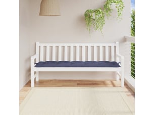 Coussin de banc de jardin, coussin d'assise bleu marine 180x50x7 cm tissu oxford cf52689