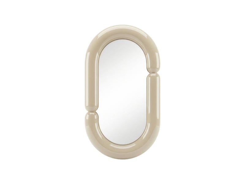  Miroir ovale finition glossy 70cm écru - adia  - Conforama A