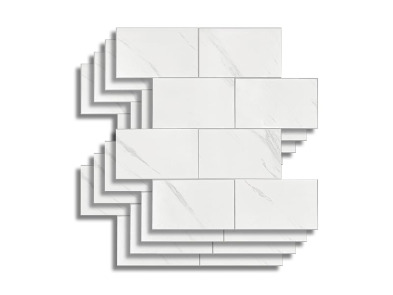  Crédence adhésive murale 3d  - effet carrelage 4 pièces 25x25 cm  - Conforama B