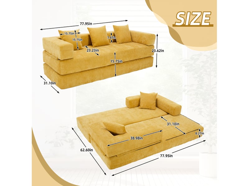  Canapé modulable 2 places avec poches latérales evryae  - Conforama E