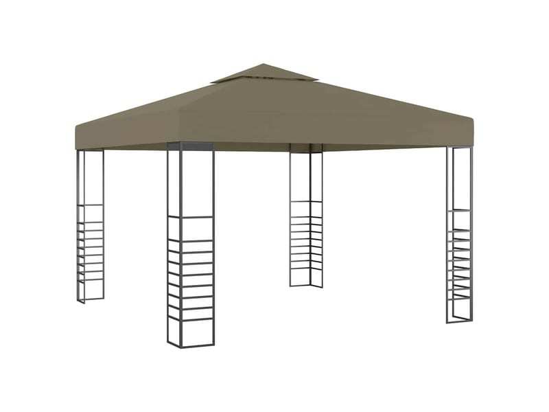  Chapiteau avec guirlande lumineuse à led 3x3 m taupe cf62474  - Conforama C