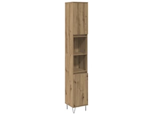 Armoire de salle de bain, cabinet de salle de bain chêne artisanal 30x30x190 cm cf65063