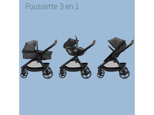 Poussette trio 3 en 1 zelia s cabriofix i-size gris fonce