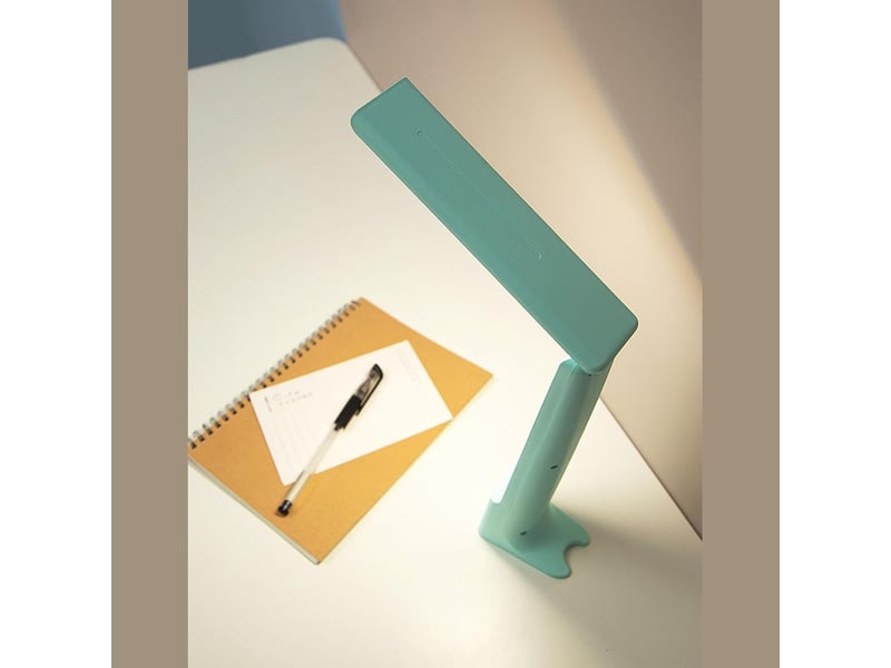  Lampe de chevet pliable avec veilleuse, variateur tactile – 3 modes de couleur, protection oculaire, pour lecture et étude-bleu roi  - Conforama C