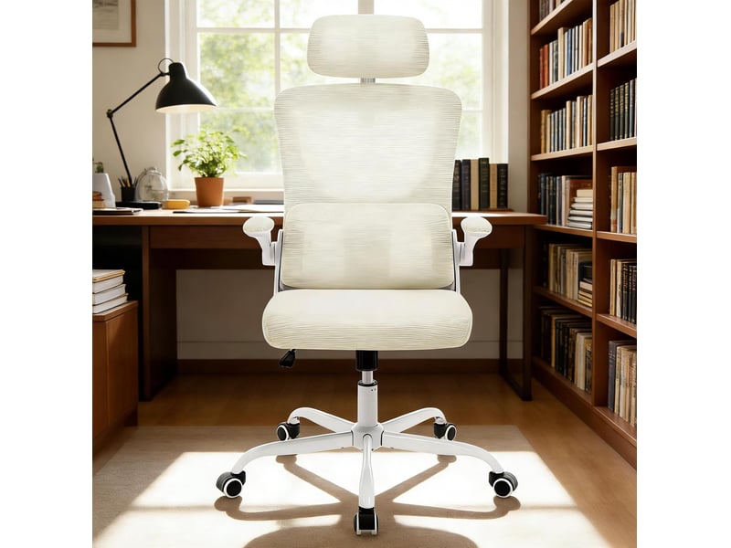  Fauteuil de bureau ergonomique avec appuie-tête et fonction bascule evryae  - Conforama C