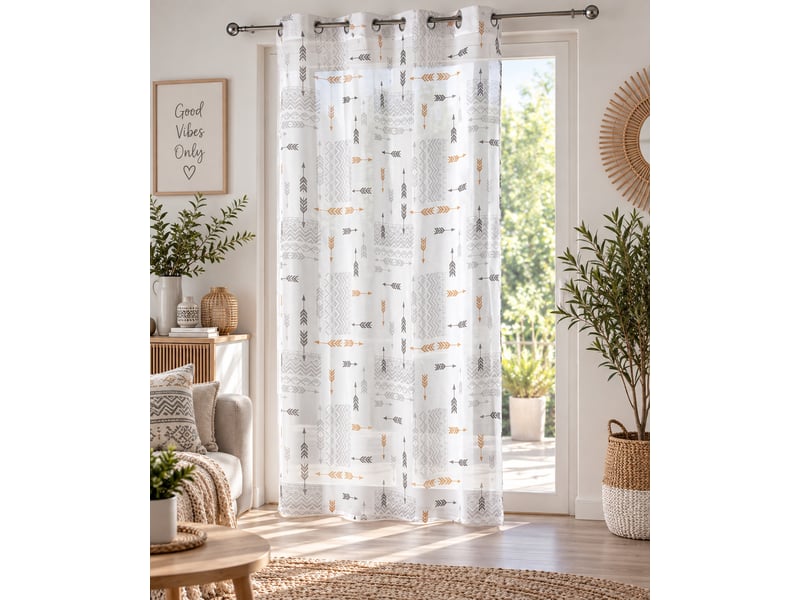  Panneau a oeillets voile boho  - Conforama B