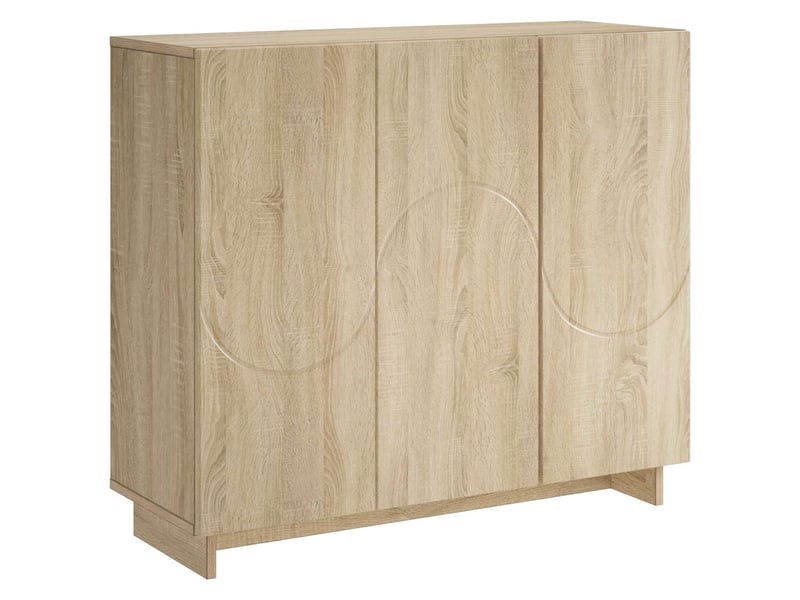 Buffet - bahut - meuble de rangement chêne sonoma 85,5 x 31 x 75 cm bois d'ingénierie - Conforama A