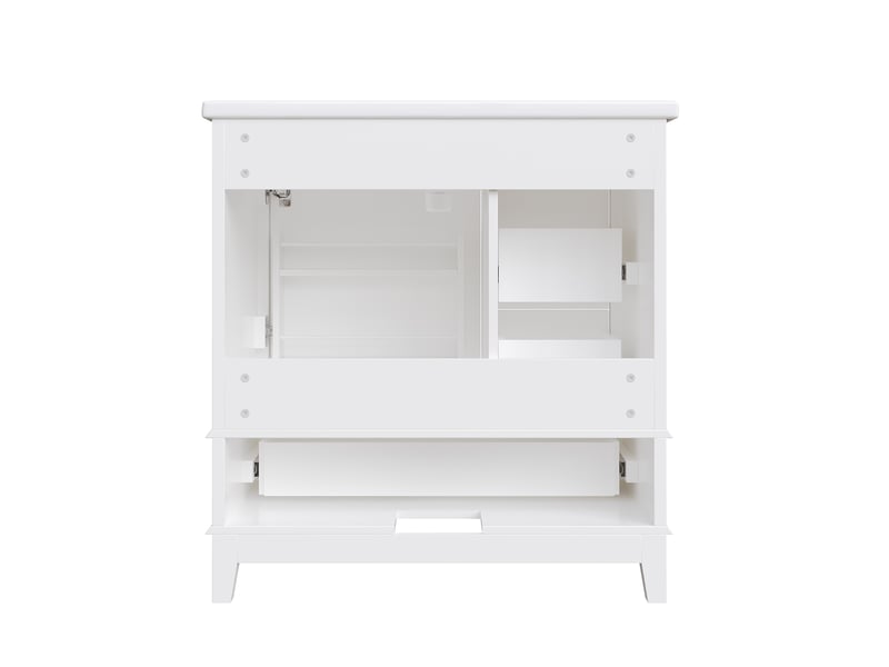  Meuble sous lavabo 76,5x47x87,5 cm avec lavabo mdf blanc  - Conforama D
