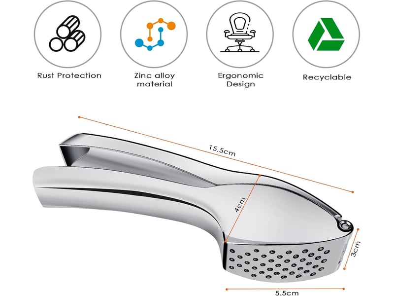  Ecrase ail manuel, extra fort et durable presse-ail, garlic press, hachoir à gingembre  - Conforama D