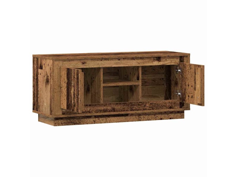  Meuble tv - banc tv - meuble de rangement 102 x 35 x 45 cm bois ancien bois d'ingénierie  - Conforama E