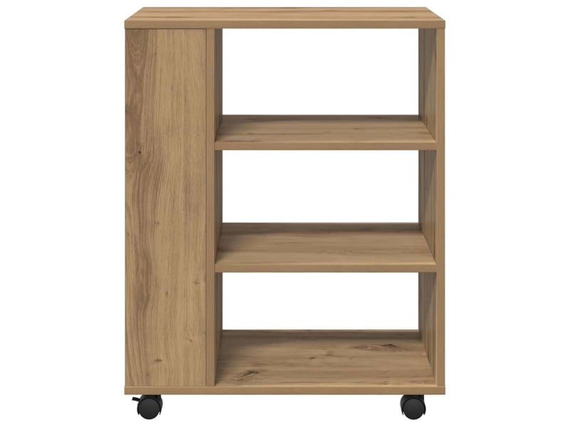  Armoire de rangement roulante chêne artisanal 60x35x75 cm bois d'ingénierie  - Conforama E