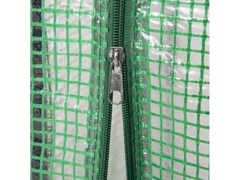  Mini-serre de jardin 100x50x150 cm – vert foncé – porte enroulable et structure en acier galvanisé  - Conforama D