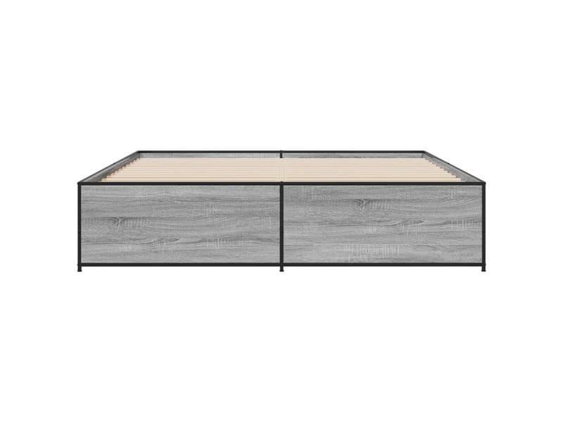  Lit double- lit adulte -  cadre de lit sans matelas sonoma gris 200x200 cm  - Conforama C
