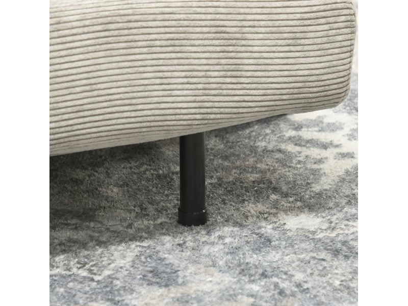  Canapé-lit 141x90x81 cm 2 places, 4 pieds robustes en bois, finition polyester gris, avec 2 coussins  - Conforama D