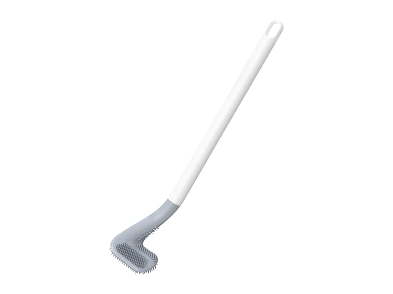  Brosse de nettoyage de toilettes blanche pour usage domestique, sans angles morts, brosse de toilette murale à long manche  - Conforama A