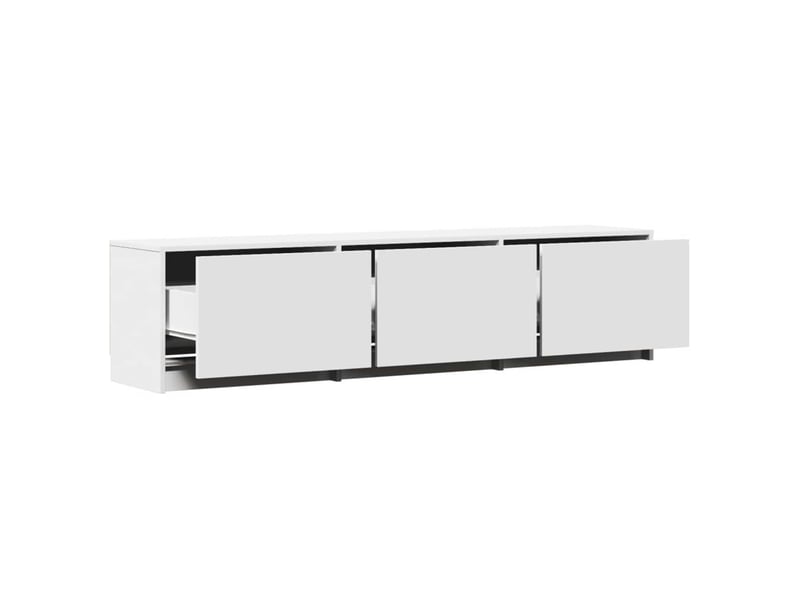 Meuble tv - banc tv - meuble de rangement blanc bois d'ingénierie - Conforama D