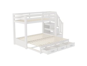 Lit superposé 90x200 cm DESMIU ORFRLDB00526AAK coloris blanc
