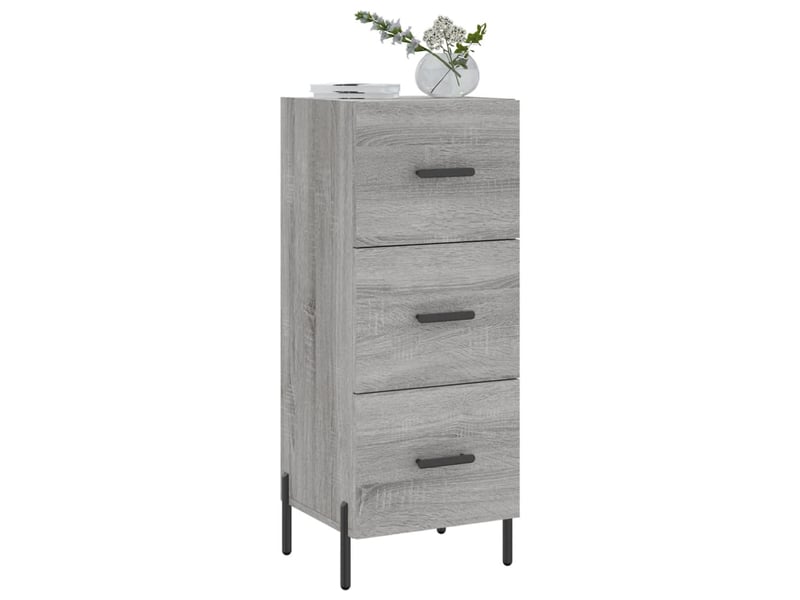  Buffet - bahut - meuble de rangement sonoma gris 34,5x34x90 cm bois d'ingénierie  - Conforama C