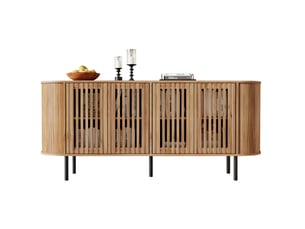 Buffet 4 porte(s) 0 tiroir(s) DESMIU - 160 cm coloris naturel