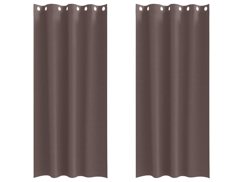  Lot de 2 rideaux occultants, rideaux black-out avec anneaux marron foncé 260 x 140 cm cf44706  - Conforama A