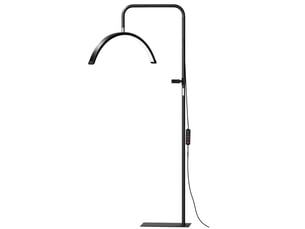 Lampe led cils en croissant, support téléphone, anneau beauté 350°, lumière chaude, hauteur réglable.
