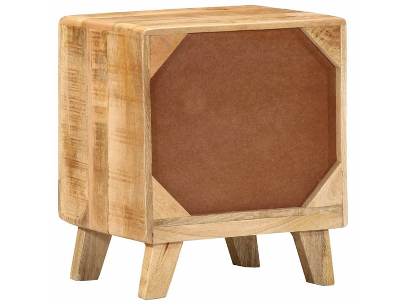  Lot de 2 table de chevet - cabinet de chevet - table de nuit 40x32x46 cm bois massif de manguier brut  - Conforama C