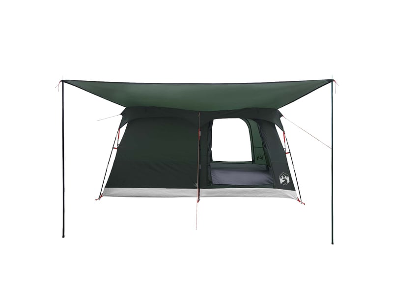 Tente de camping, tente familiale 6 personne vert armée polyester - Conforama D