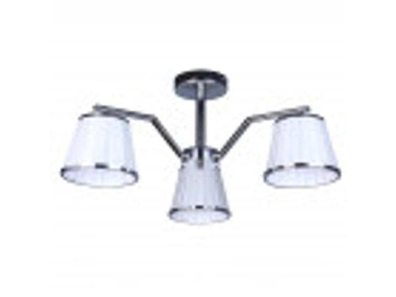  Fabrilamp trebol, lampe classique, 3xe14, blanc et chromé, 24 x 56 x 56 cm 151653020 - Conforama B