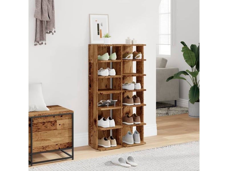  Armoires à chaussures 2 pcs, meuble à chaussures vieux bois bois d'ingénierie shl463  - Conforama C
