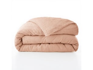 Housse de couette 240x260 cm lin rosalie vieux rose