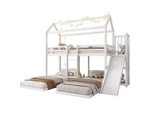 Lit superposé 90x200 cm <strong>OKWISH</strong>  <strong></strong> coloris blanc