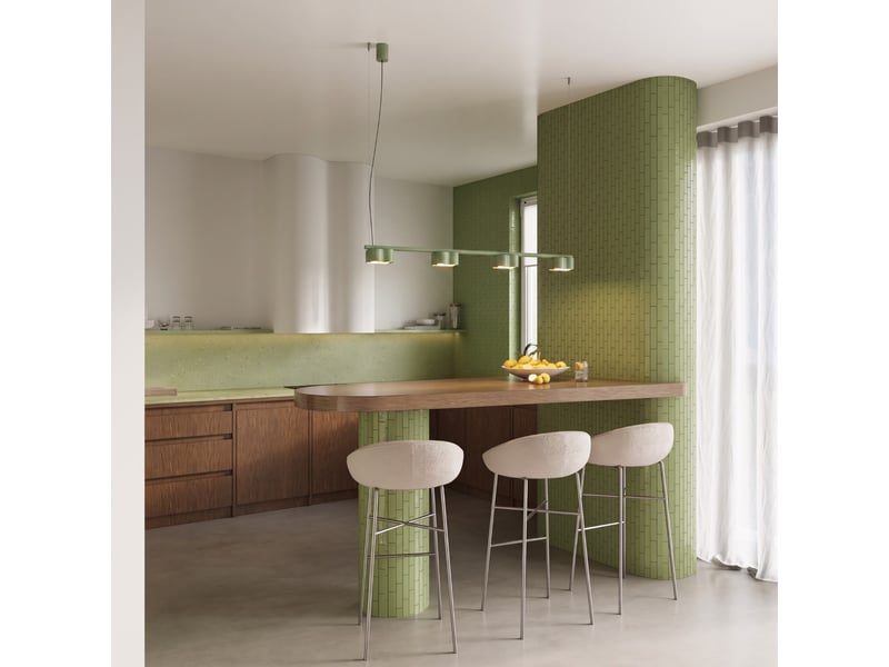  Lustre ovio 4 sauge gx53 aluminium moderne 208x122x12cm SL.3412 - Conforama C