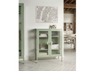 Meuble de rangement gleora métal vert menthe