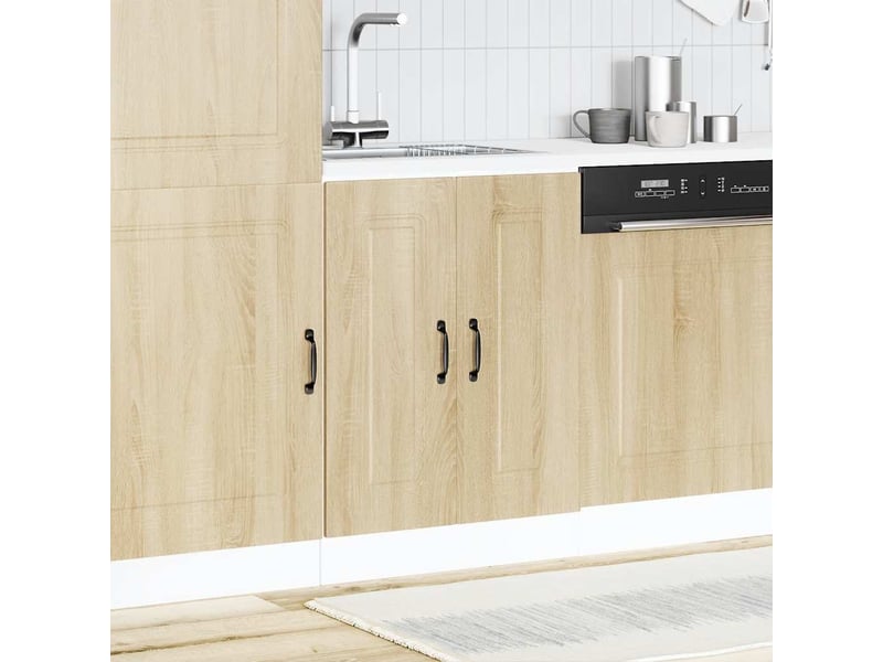 Meuble de cuisine, meuble bas pour évier kalmar chêne sonoma bois d'ingénierie - Conforama C