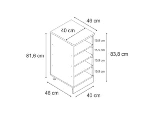Commode 1 tiroir(s) <strong>VICCO</strong> <strong></strong> coloris bois clair largeur 40 cm
