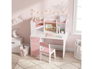 Bureau enfant coloris rose