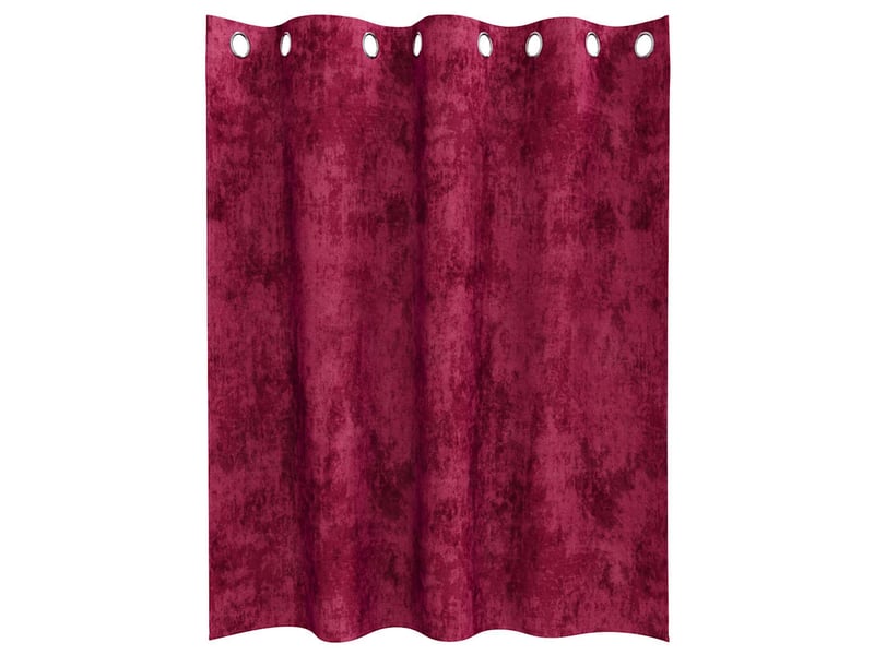  Lot de 2 rideaux en velours, rideaux de fenêtre bordeaux 140 x 140 cm velours cf44147  - Conforama D