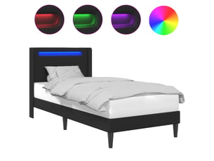 Lit simple 90x200 cm    coloris noir