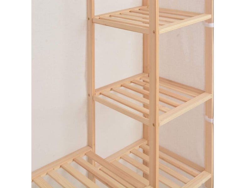  Garde-robe chambre, armoire de rangement blanc 135x40x170 cm tissu  - Conforama E