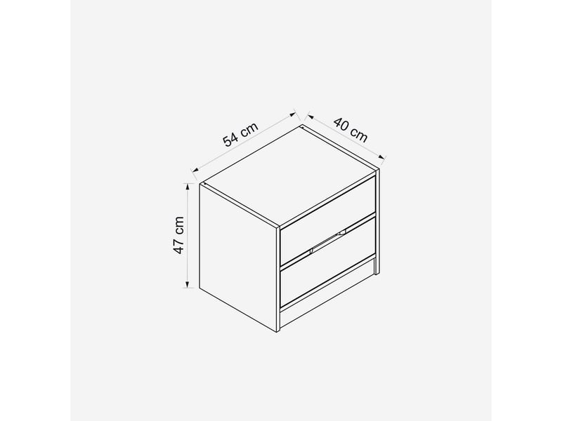  Table de chevet moderne avec tiroirs pour chambre à coucher elina  - Conforama E