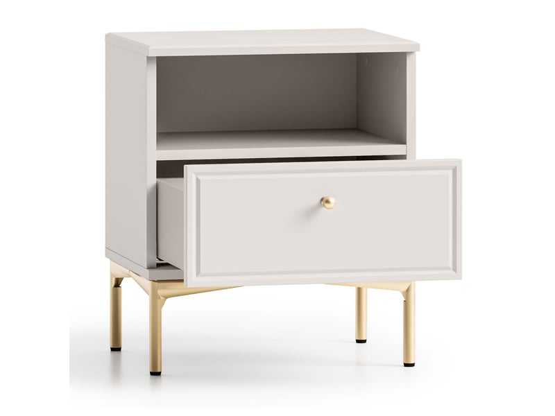  Selsey sandro - table de chevet à 1 tiroir - 45 cm - grėge Sandro - Conforama D
