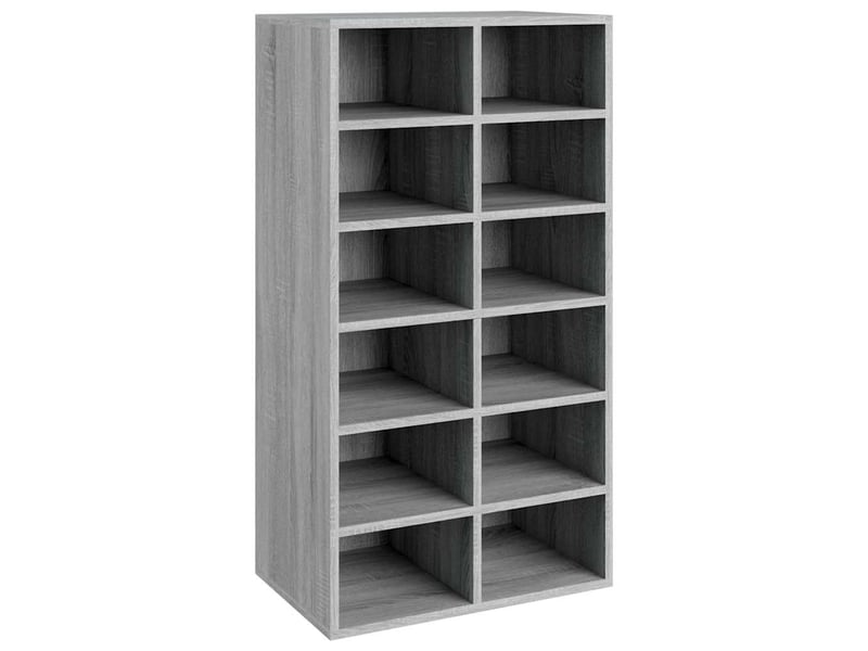  Meuble à chaussures, étagère à chaussures sonoma gris 54x34x100,5 cm bois ingénierie  - Conforama A
