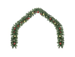 Guirlande de noël décorée avec boules 5 m