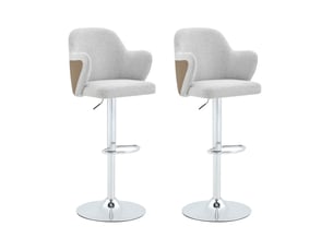 tabouret de bar assise réglable en hauteur  <strong>HAUSS SPOLE</strong>  - bicolore hauteur d'assise 64 cm vendu Par paire
