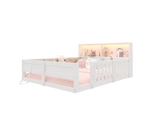 Lit avec rangement 140x200 cm <strong>HAUSS SPOLE</strong>  <strong></strong> coloris blanc
