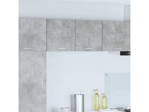 Meuble de rangement, armoire suspendue gris béton et blanc 40x31x40cm